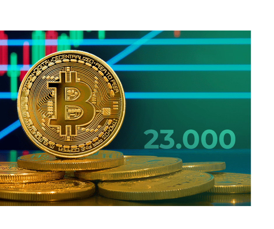 Bitcoin znów zatrzymuje się w okolicy 23 000 USD – inwestorzy trawią lepsze niż oczekiwano dane dotyczące miejsc pracy w USA