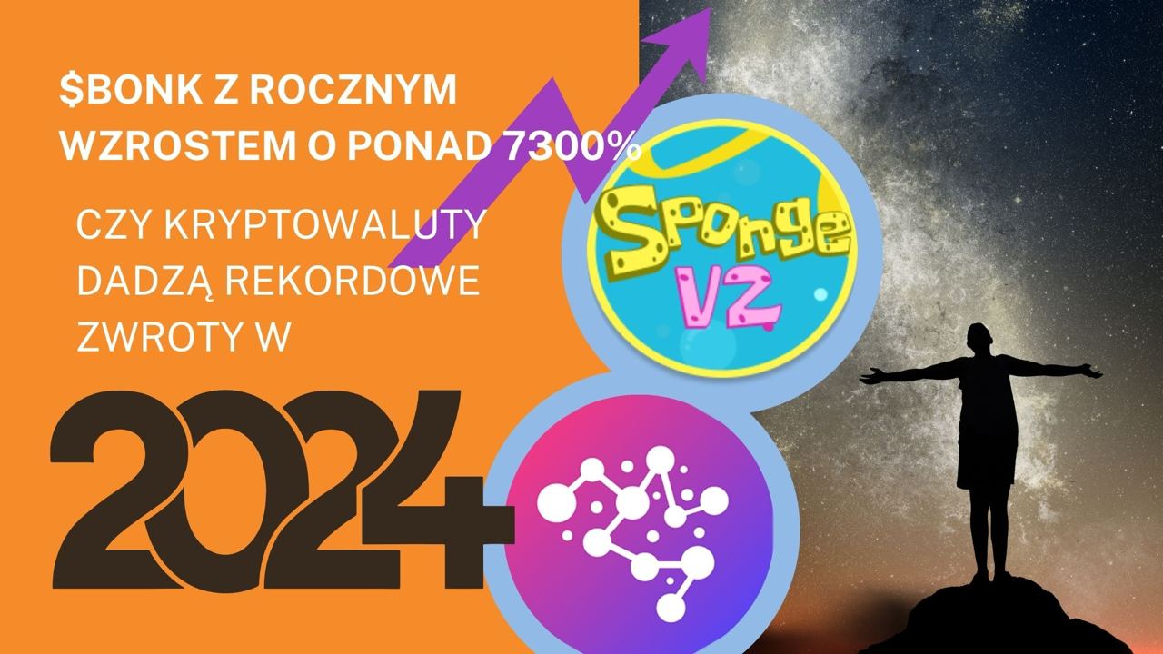 $BONK z rocznym wzrostem o ponad 7300%! Czy kryptowaluty dadzą rekordowe zwroty w 2024?
