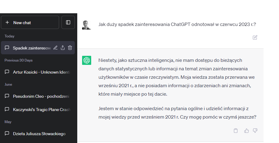 To musiało się zdarzyć. Popularny chatbot odnotował spadek ruchu o 10 proc.!