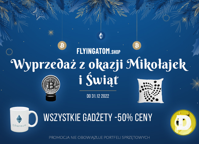 Świąteczne promocje w FlyingAtom Shop. Podaruj kryptoprezent na święta.
