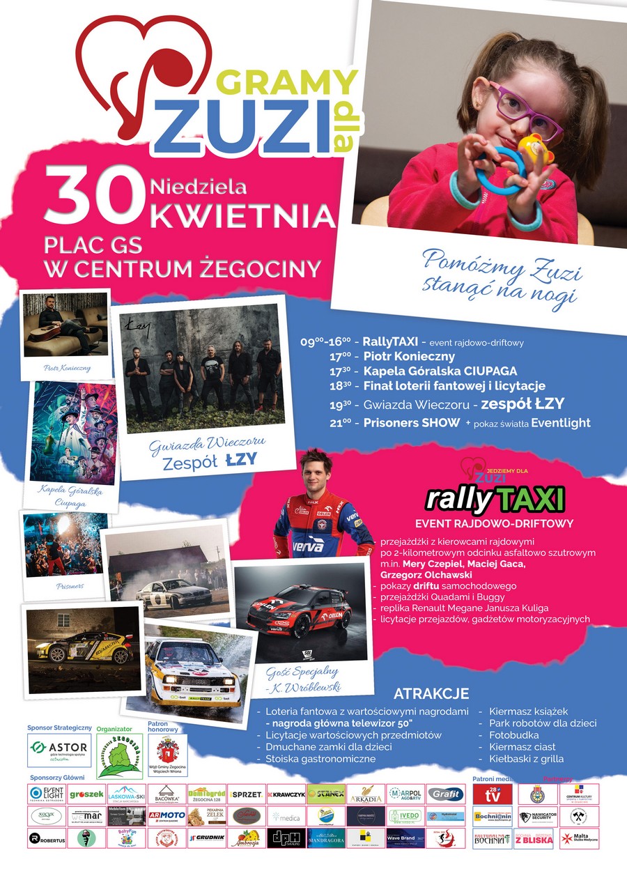 Zespół ŁZY zagra w Żegocinie. W niedzielę wielka impreza charytatywna "Gramy dla Zuzi"