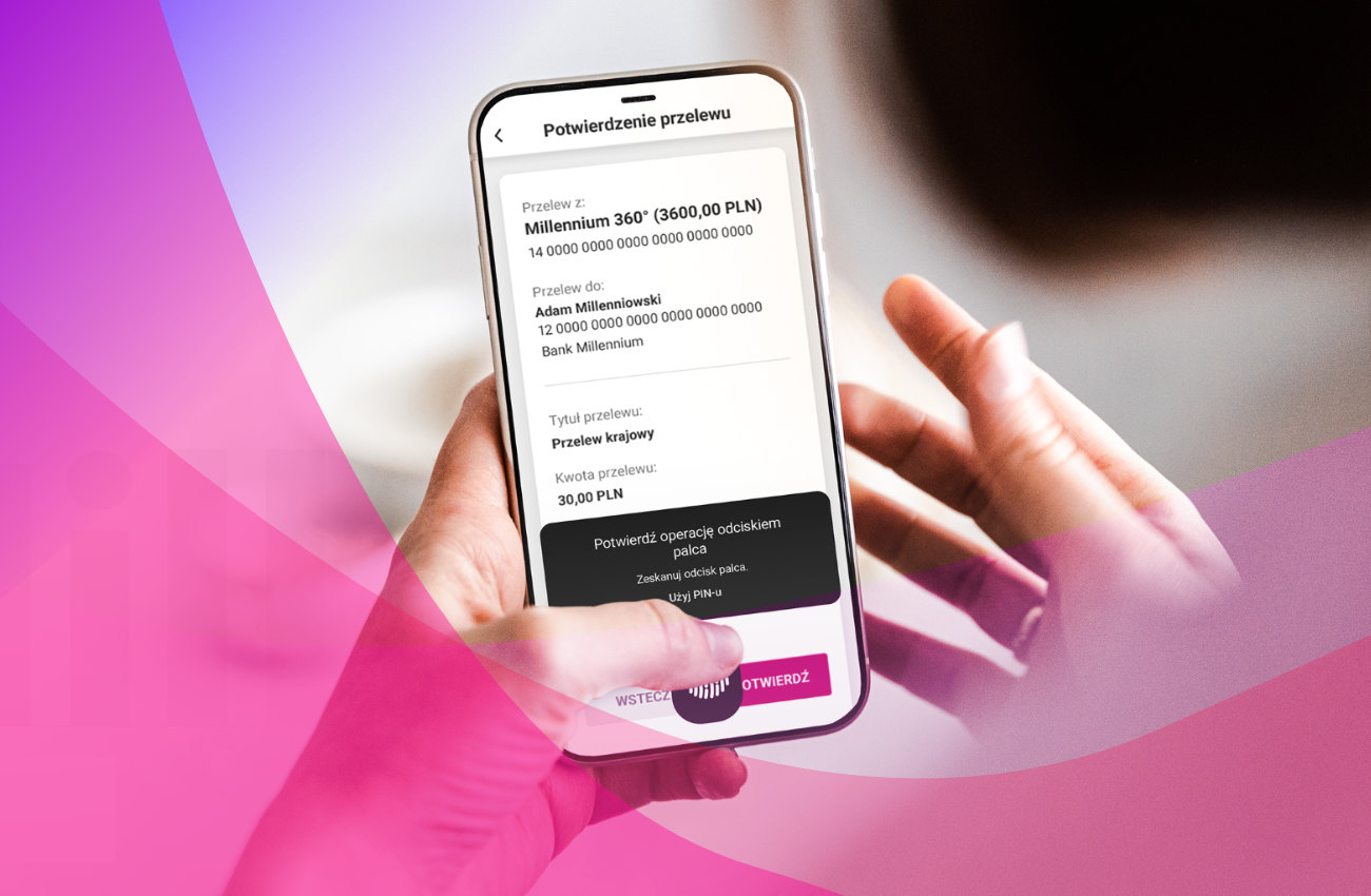 Bank Millennium udostępnia autoryzację operacji biometrią