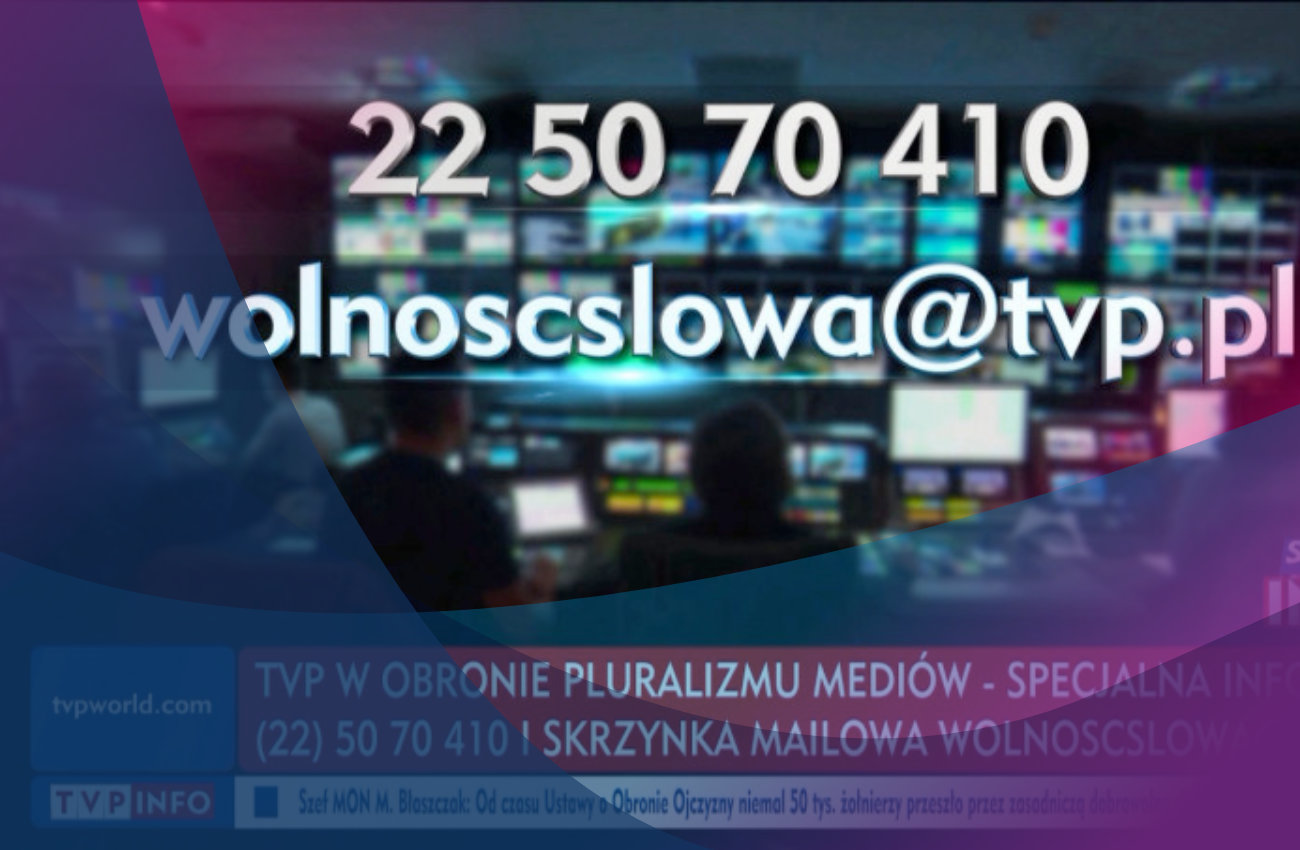 Zadzwoniłem na infolinię TVP w sprawie wsparcia pluralizmu mediów